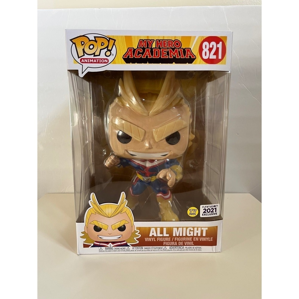 Funko Pop My Hero Academia All Might 821 Funimation‎ 2021 Exclusive GITD Vinyl